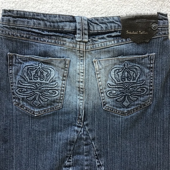 INDUSTRIAL COTTON SIZE 3 BLUE DENIM PENCIL SKIRT - Picture 6 of 7